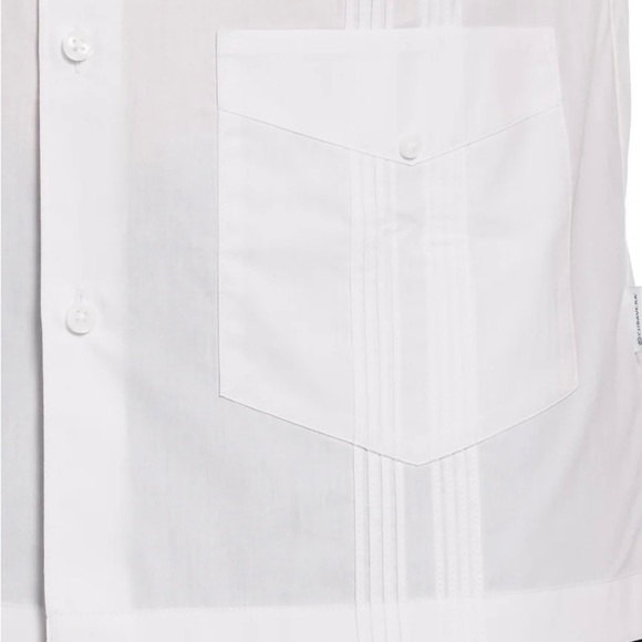 NWT Cubavera Four Pocket Guayabera Shirt Bright White - Picture 3 of 13